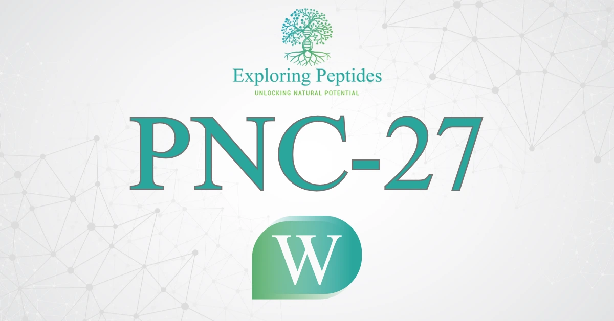 PNC-27 PNC-27 peptide Wikipedia image by Exploring Peptides logo for PNC-27 information page