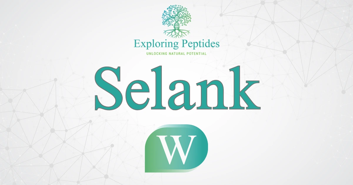 Selank peptide Wikipedia image by Exploring Peptides logo for Selank information page