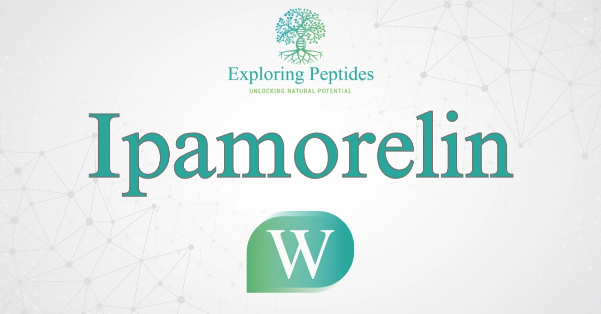 Ipamorelin peptide Wikipedia image by Exploring Peptides logo for Ipamorelin information page