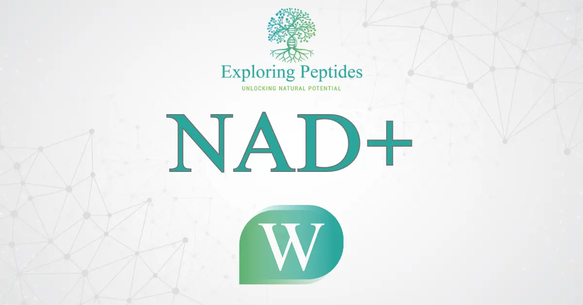 NAD+ Peptide Wikipedia NAD+ peptide Wikipedia image by Exploring Peptides logo for NAD plus information page