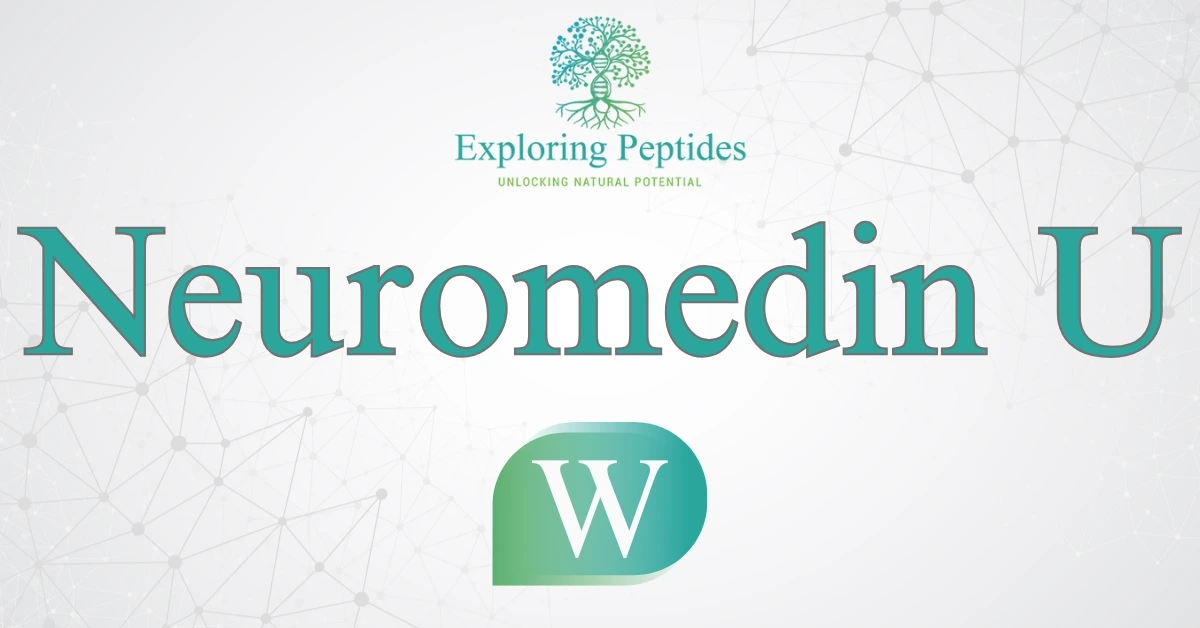 Neuromedin U peptide Wikipedia image by Exploring Peptides logo for Neuromedin U information page
