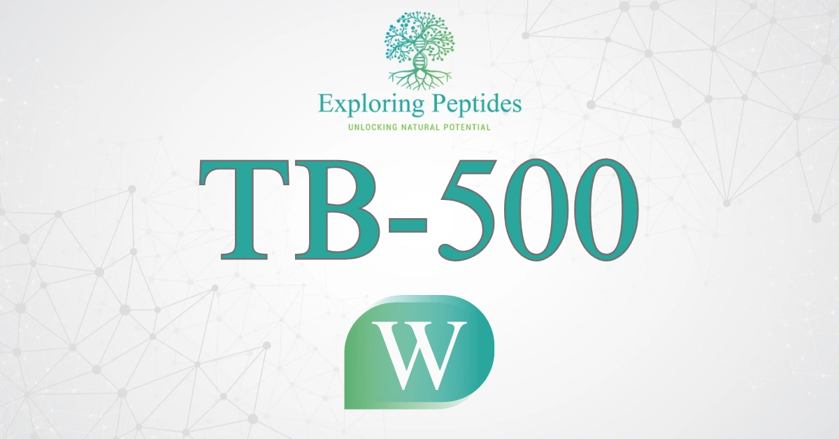 TB-500 peptide Wikipedia image by Exploring Peptides logo for TB-500 information page