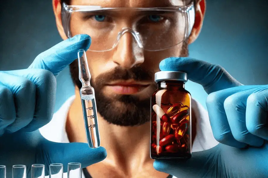 Peptides vs SARMs analyzed by a scientist