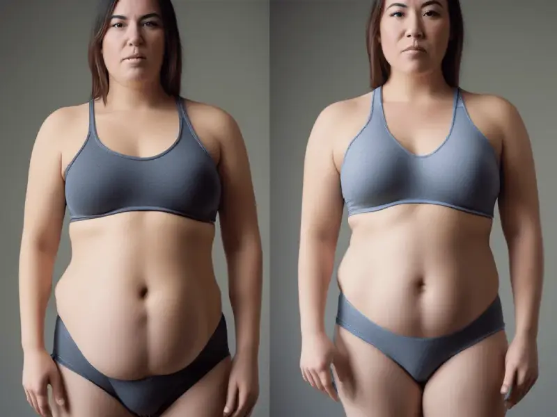 a woman weight loss results with liraglutide