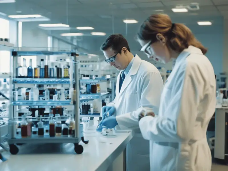 team of scientists researching liraglutide peptide