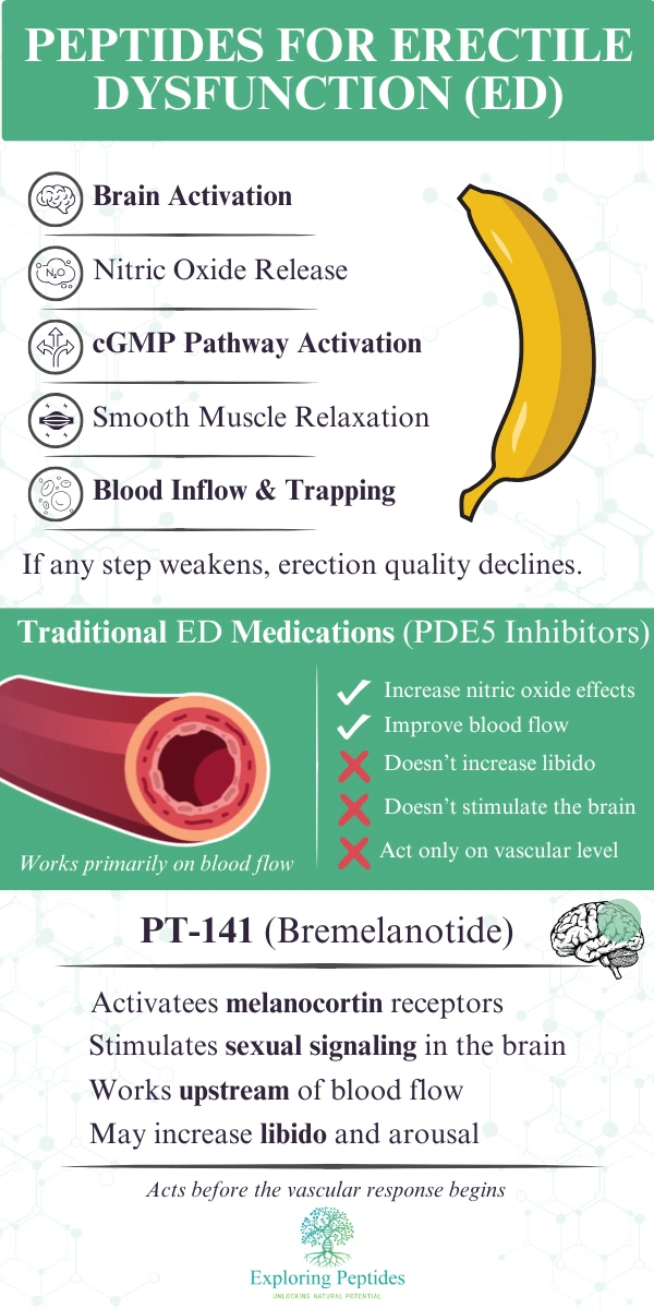 pt-141 vs melanotan ii comparison differences effects side effects Peptides For Erectile Dysfunction Treatment & Sexual Health